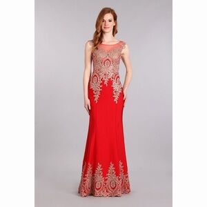 RED Gown Prom dance 1696